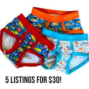 Blippi 4T Boys underwear undies bottoms, 3 pairs